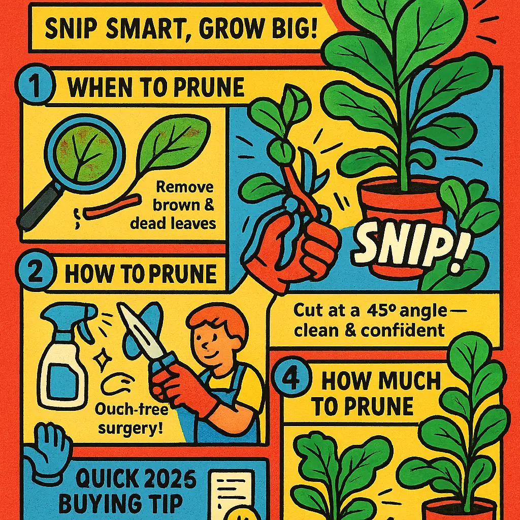 potted fiddle leaf fig tree - Pruning