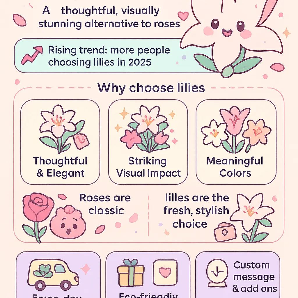 lily flowers for valentine's day - Delivery