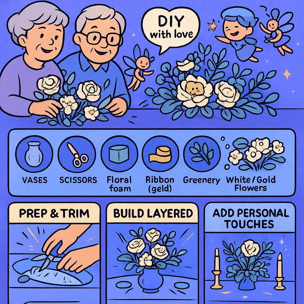 50th anniversary floral centerpieces - Centerpieces