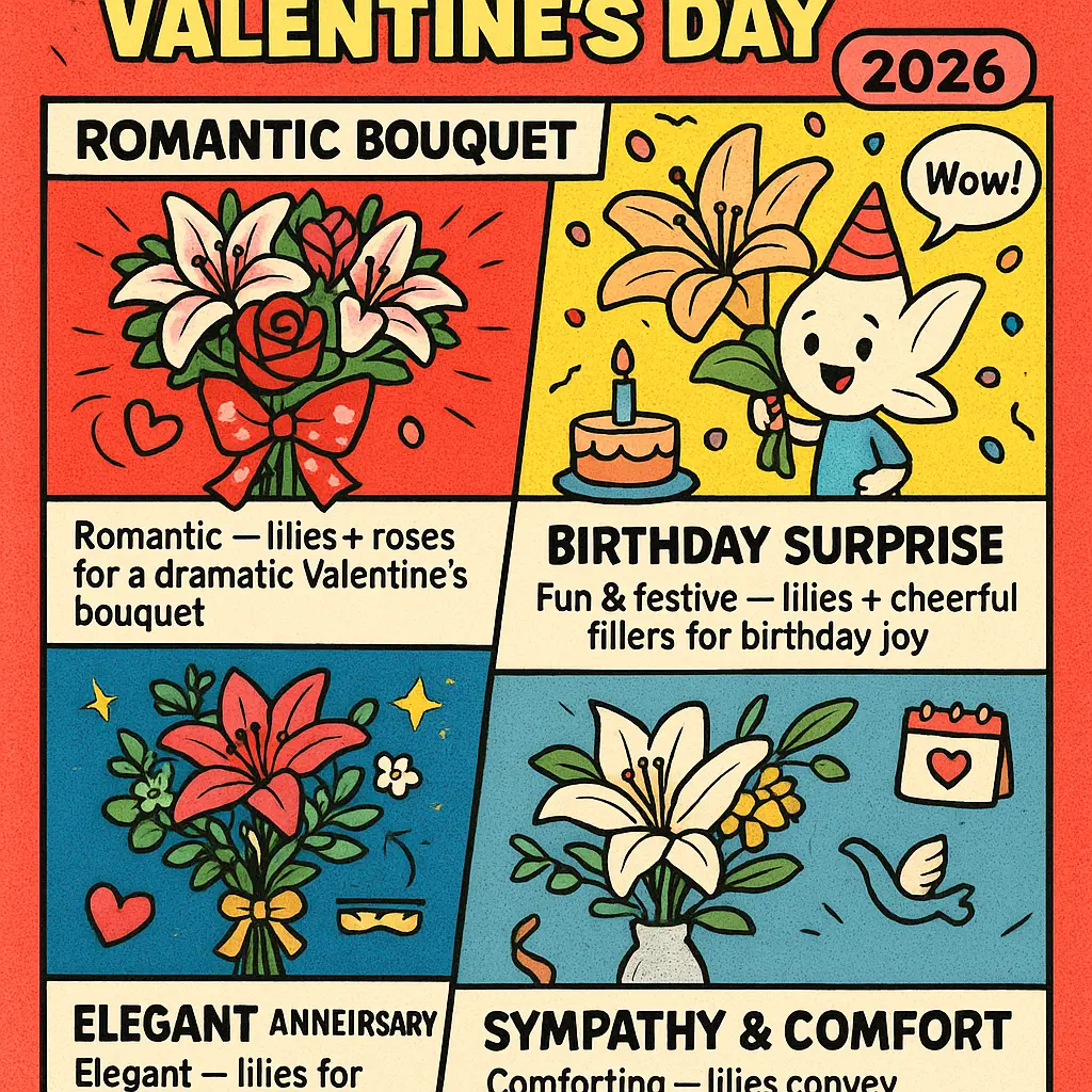 lily flowers for valentine's day - Birthday