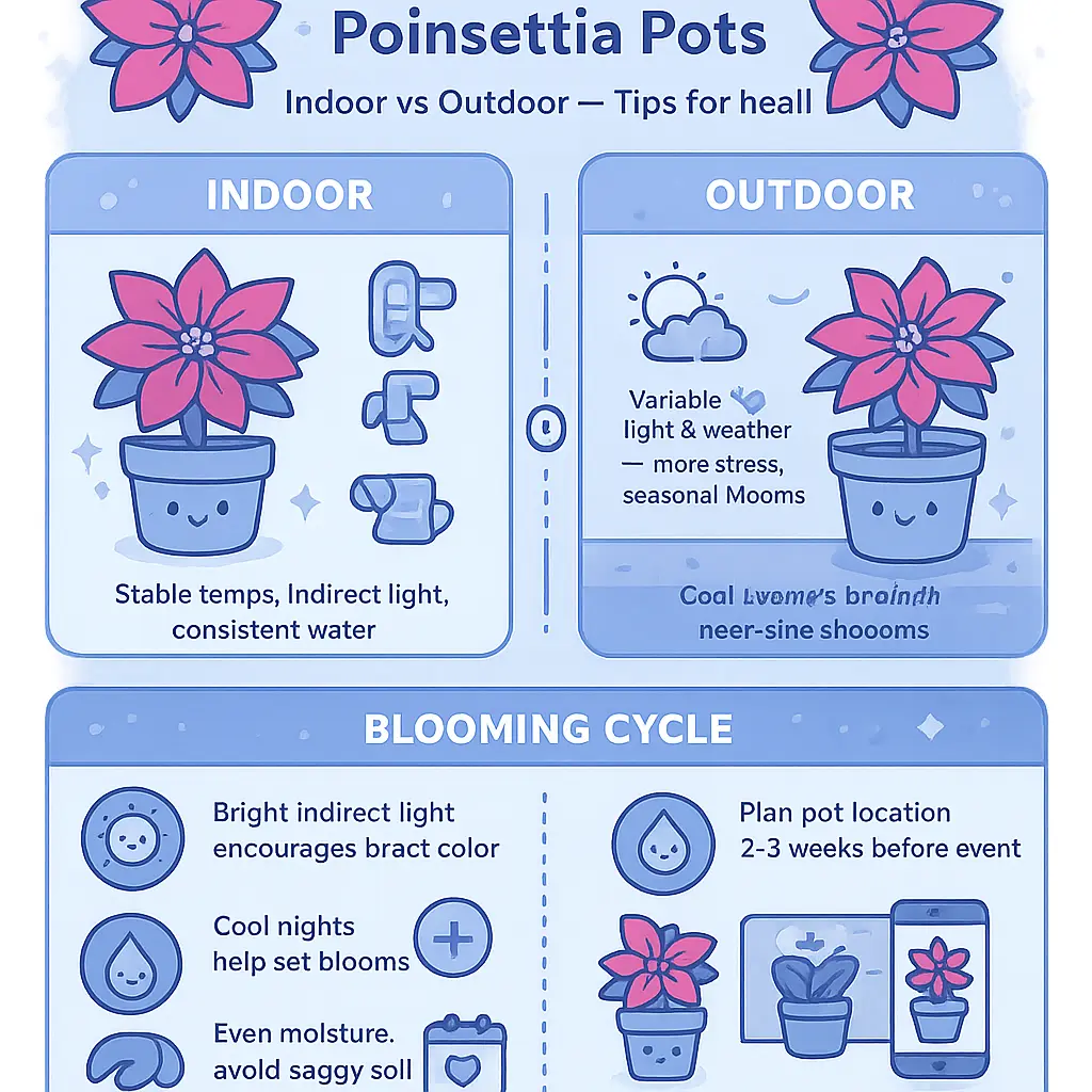 poinsetta pot - Blooming