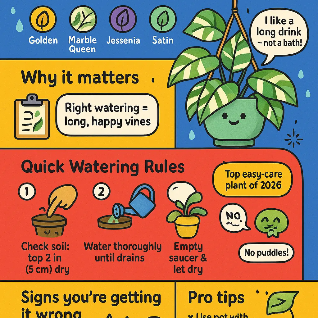 pothos hanging plant - Marble