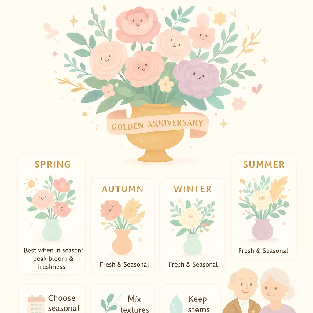 50th anniversary floral centerpieces - Wedding