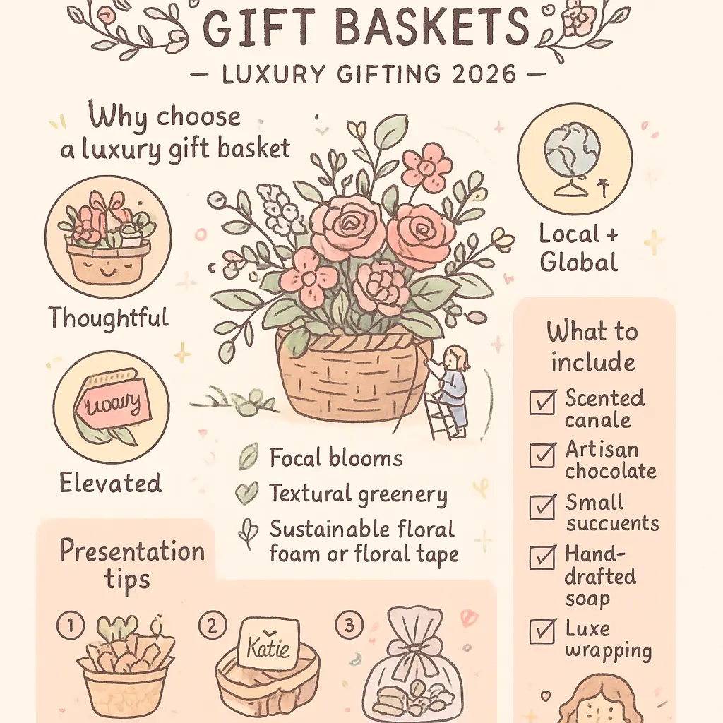 gift basket and floral - Arrangements